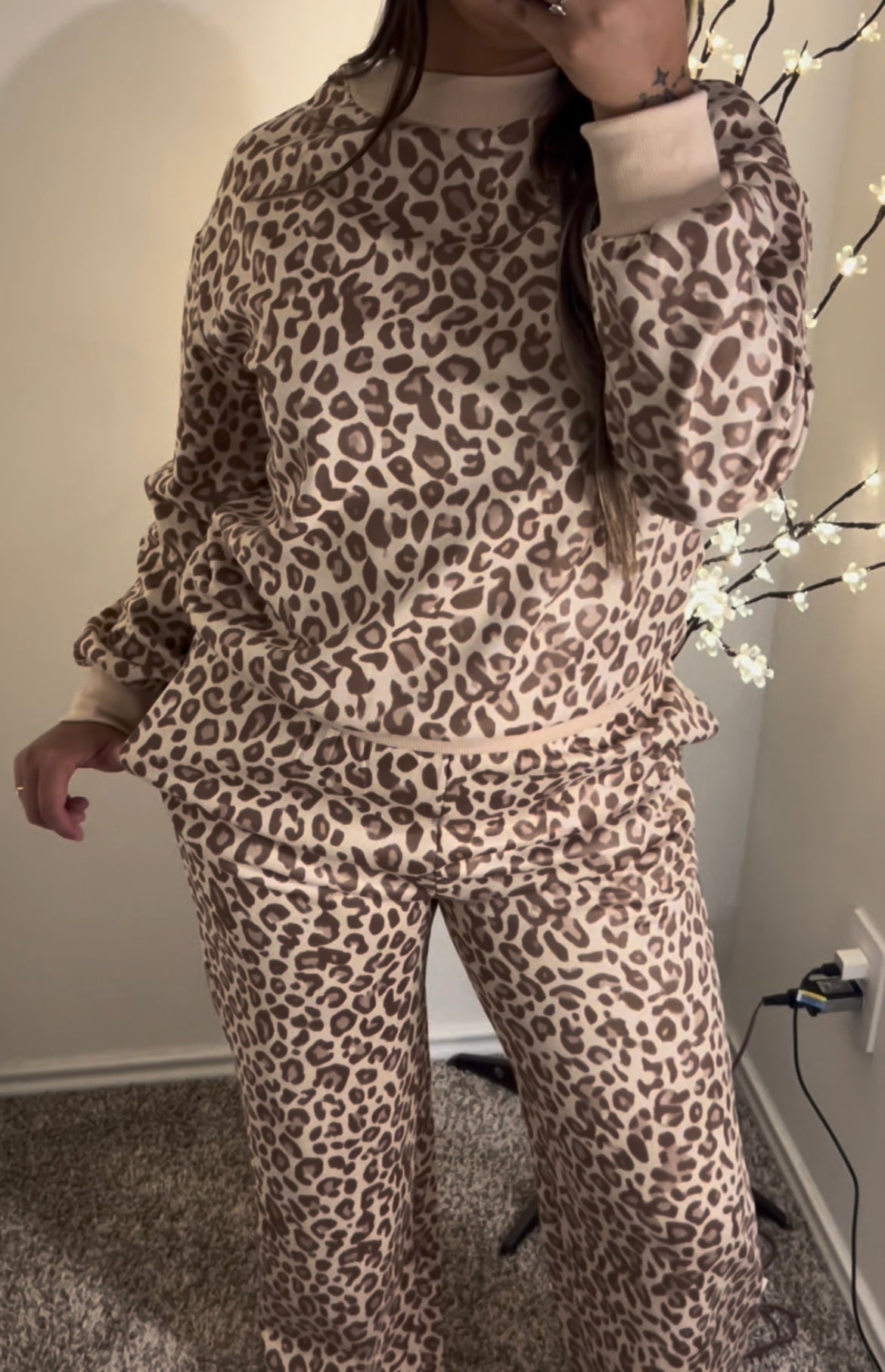 Wildly Cozy Leopard Lounge Set