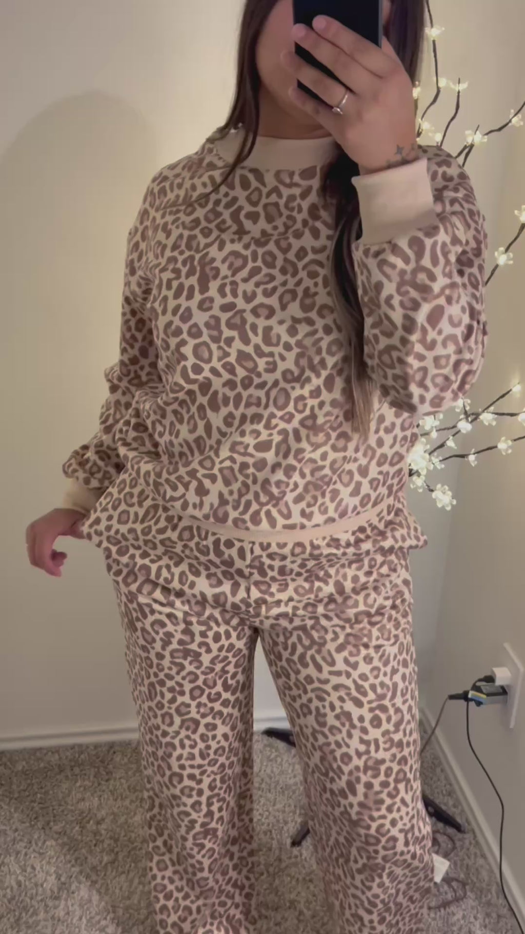 Wildly Cozy Leopard Lounge Set